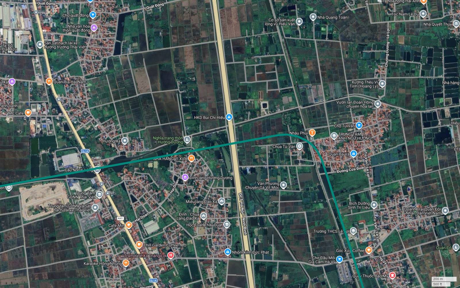 Bất động sản quanh khúc bẻ Từ Vân trên tuyến metro số 12 Hà Nội, gần Chợ Từ Vân, Chợ Đầu Mối Gia Cầm Hà Vỹ và Trường THCS Lê Lợi